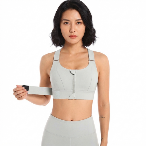 Front-Zip Support Bra