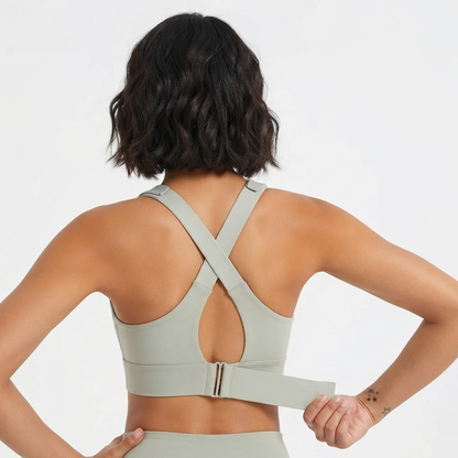 Front-Zip Support Bra