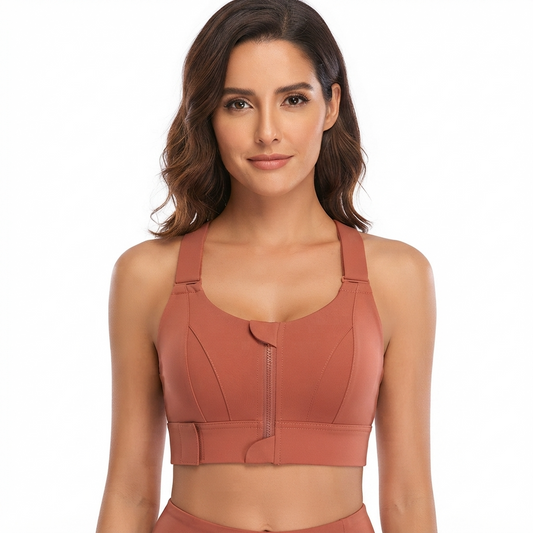 Zip-Front Sports Bra