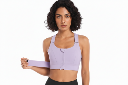 Front-Zip Support Bra