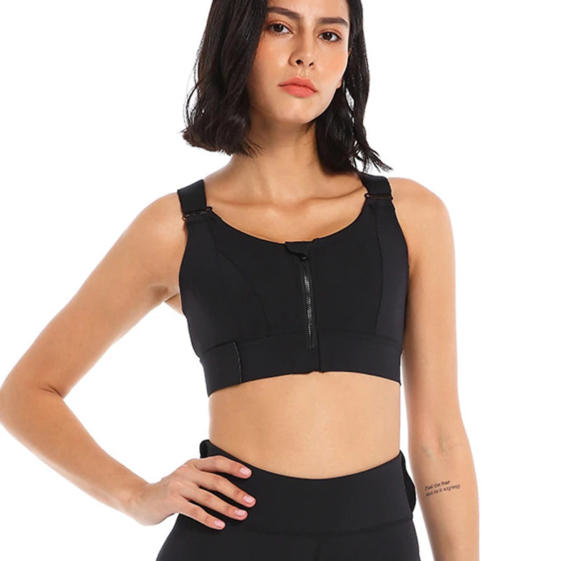 Zip-Front Sports Bra