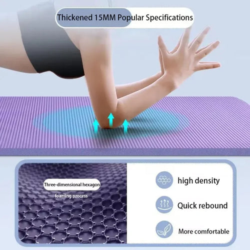 185*90CM Thickened Yoga Mat NBR Waterproof High Density Rebound Yoga Mat Home Gym Non-Slip Mat for Fitnes Pilates Gymnastics