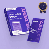 Transform Your Smile Instantly with Dr. Dent's Violet Whitening Strips!