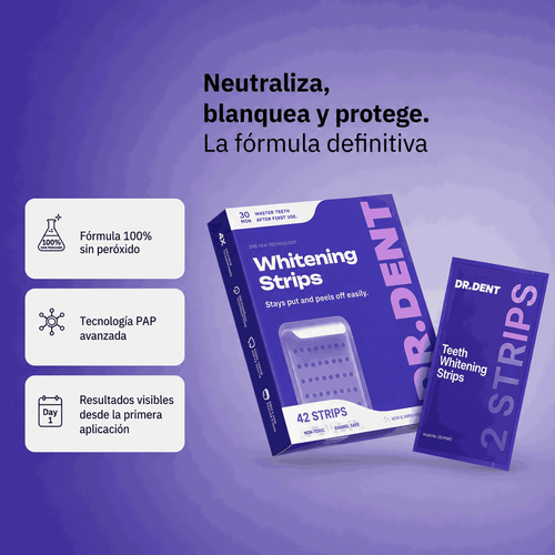 Transform Your Smile Instantly with Dr. Dent's Violet Whitening Strips!